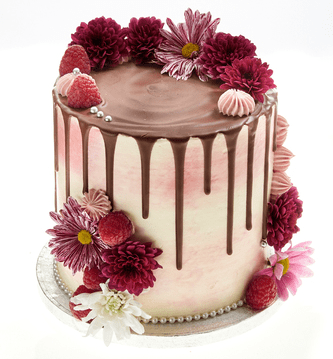 myBaker Online Shop Dripping in Raspberry Cake (48 Hours notice required)