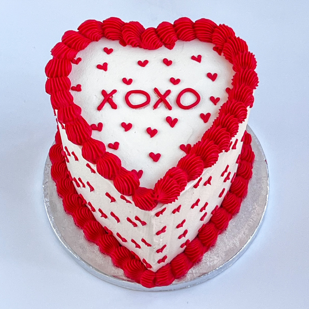 Heart Shaped Vintage Birthday Cake – My Baker