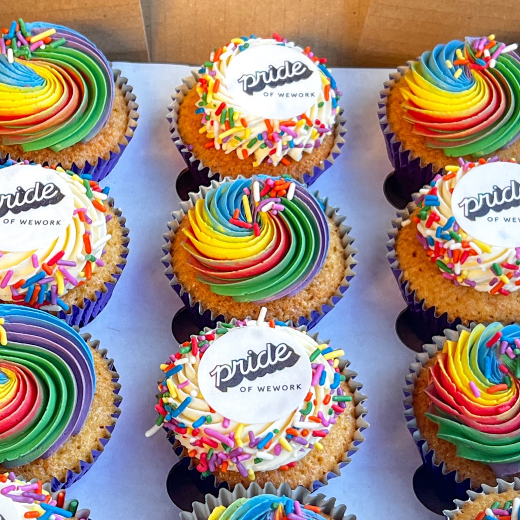 LGBTQ+ pride cupcakes