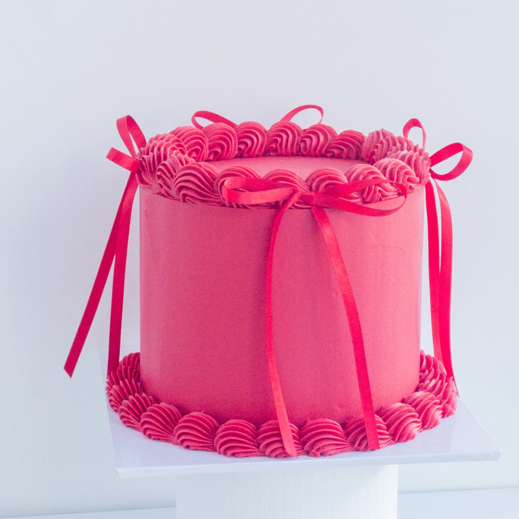 Red Bow Cake