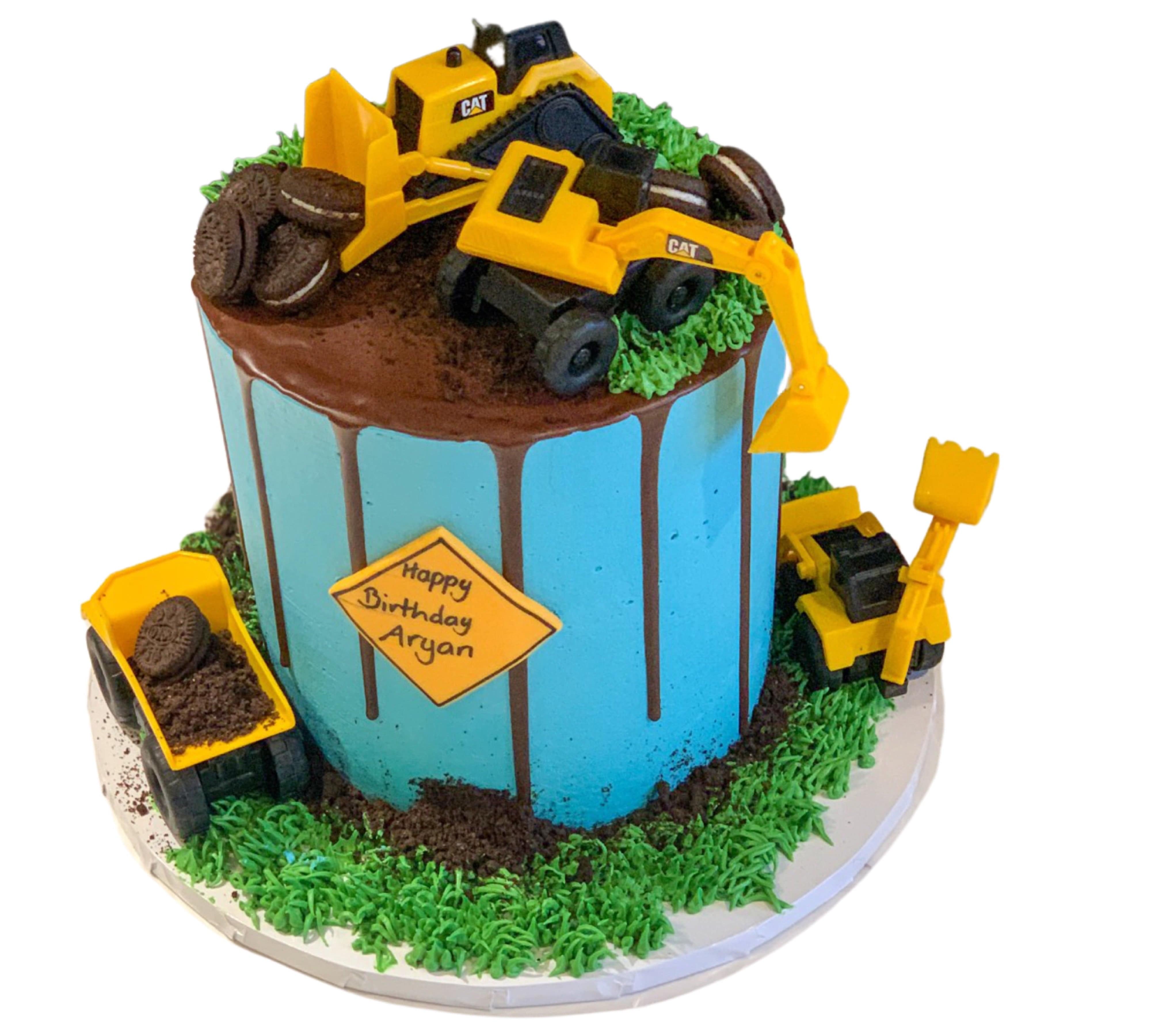 Delicious Construction Cake with Edible Rocks and Chocolate Dirt – Patty's  Cakes and Desserts