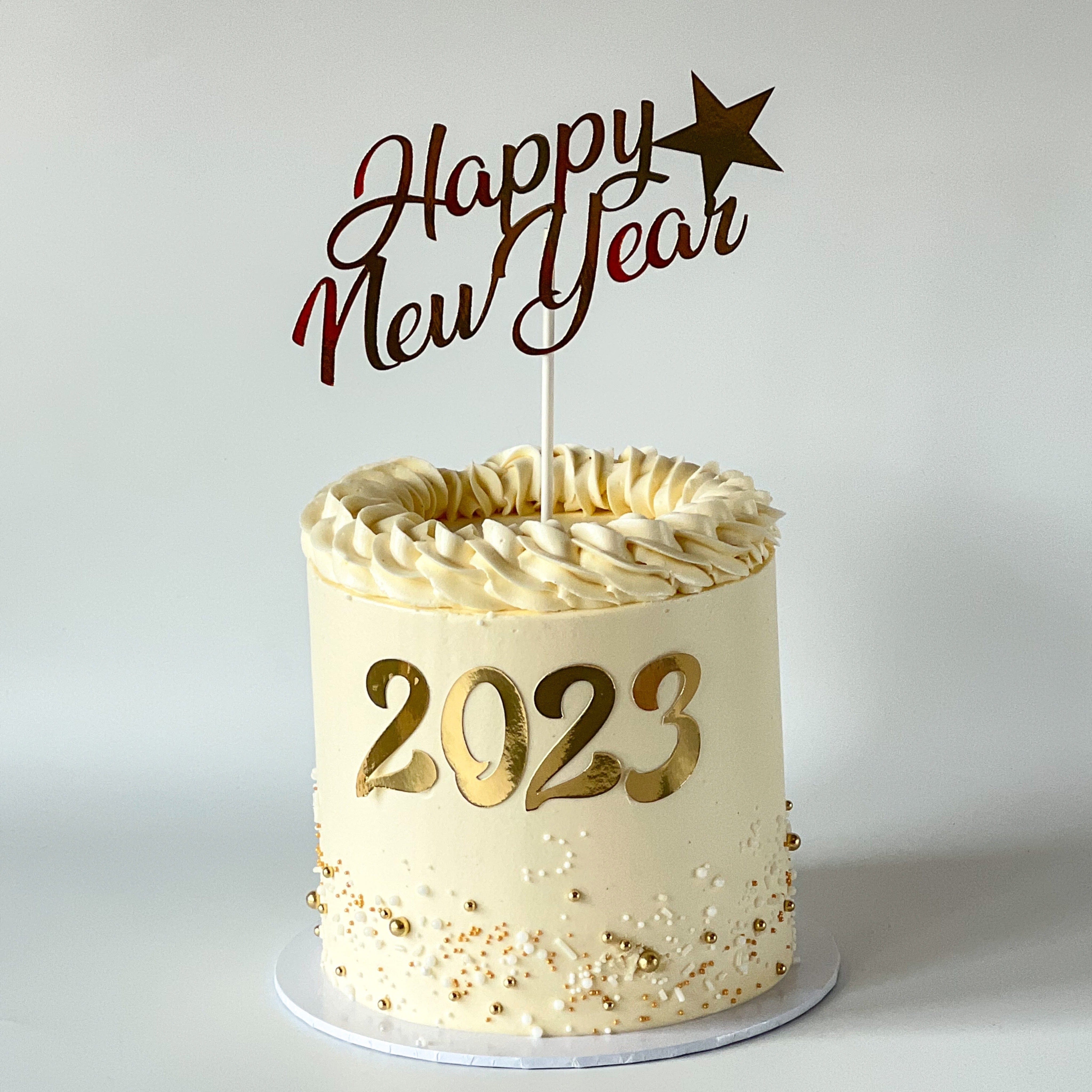 New Year Birthday Cake | Order new year cake | New year themed cake –  Liliyum Patisserie & Cafe
