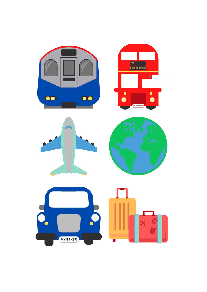 My Baker Individually Packaged 'Planes, Trains and All-Dough-Mobiles' Travel Themed Cookies