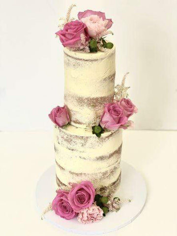 My Baker Semi Naked Wedding Cake (Tall Tiers)
