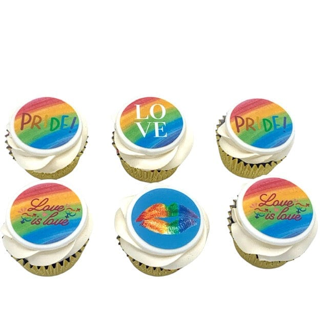 My Baker 'Spread Love Not Hate' LGBTQ+ Pride Cupcakes