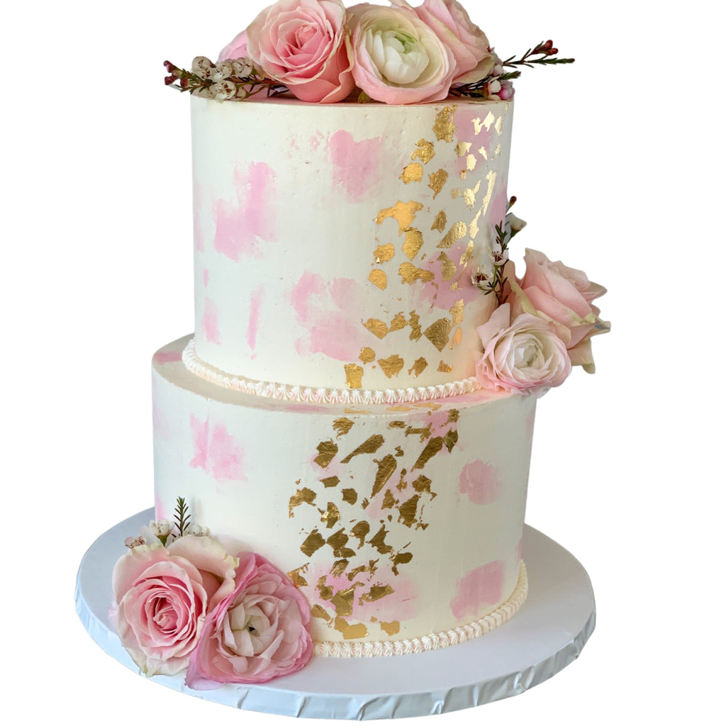 My Baker Watercolour to Canvas Wedding Cake