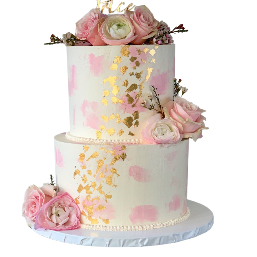 My Baker Watercolour to Canvas Wedding Cake