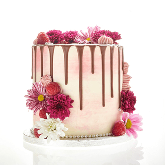 myBaker Online Shop Dripping in Raspberry Cake (48 Hours notice required)