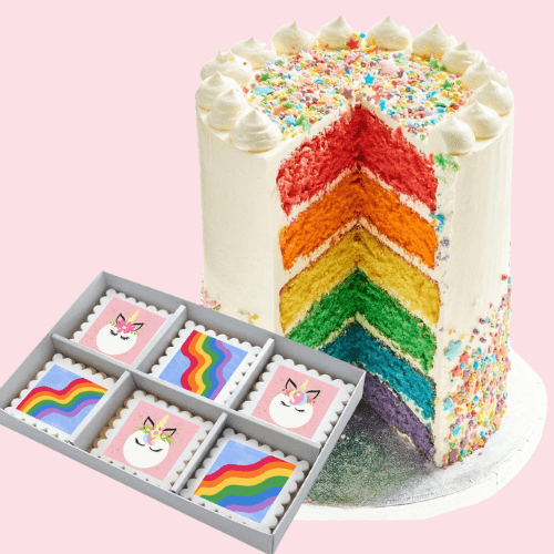 myBaker Online Shop Somewhere Over the Rainbow Cake