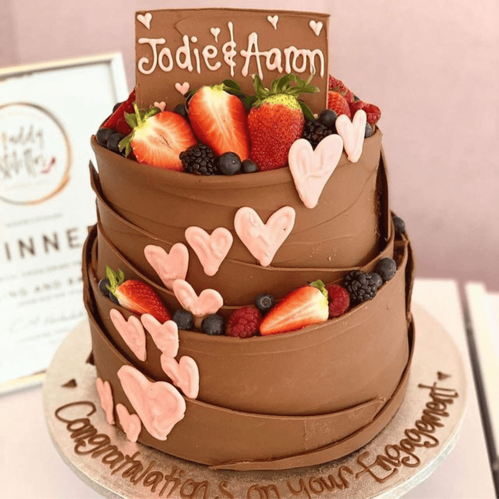 mybakerco NEW Chocolate and Fruit Wedding Cake