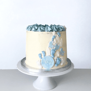 mybakerco Pitter Patter Baby Shower Cake (48 Hours notice required)